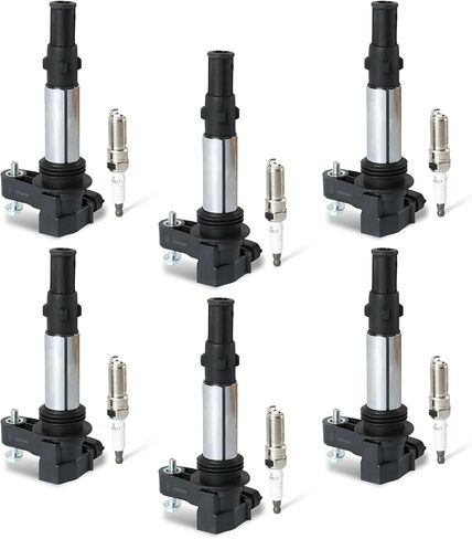 4PCS UF529 Ignition Coils & Iridium Spark Plugs Compatible with 2014-2016 Au-Di Q7 S6 Go-lf Je-tta CC Volk-swagen Allroad & Quattro Eos Replace OE 06E905115E 06H905115B in Saudi Arabia