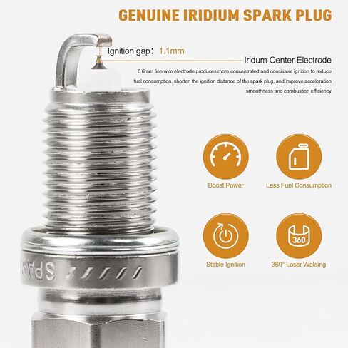 4PCS UF529 Ignition Coils & Iridium Spark Plugs Compatible with 2014-2016 Au-Di Q7 S6 Go-lf Je-tta CC Volk-swagen Allroad & Quattro Eos Replace OE 06E905115E 06H905115B in Saudi Arabia