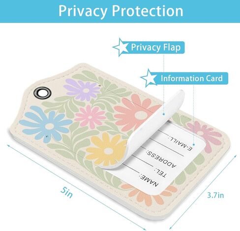 Pink Flowers Coquette Luggage Tags for Suitcases, Preppy Luggage Tag, Back to School, Trendy 2 Pack Luggage Tags for Travel, Funky Teen Girl Gifts Suitcase Tags in Kuwait