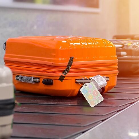 Pink Flowers Coquette Luggage Tags for Suitcases, Preppy Luggage Tag, Back to School, Trendy 2 Pack Luggage Tags for Travel, Funky Teen Girl Gifts Suitcase Tags in Kuwait