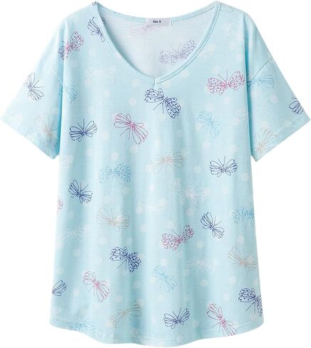 Women's Cotton Sleepwear Tops with Capri Pants Casual and Fun Prints Pajama Set in Saudi Arabia