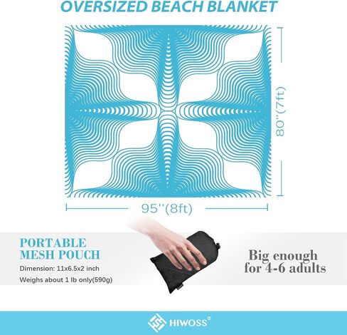 Sand Proof Beach Blanket,Mandala Waterproof Sand Free Beach Mat Boho Large 71"x 60" with Corner Pockets,Portable Mesh Bag for Beach Festival,Picnic and Outdoor Camping in Saudi Arabia