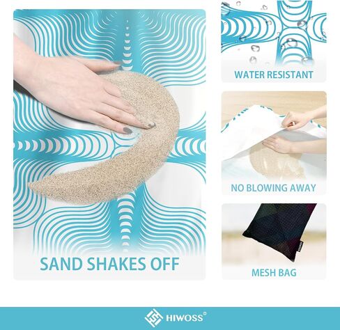 Sand Proof Beach Blanket,Mandala Waterproof Sand Free Beach Mat Boho Large 71"x 60" with Corner Pockets,Portable Mesh Bag for Beach Festival,Picnic and Outdoor Camping in Saudi Arabia