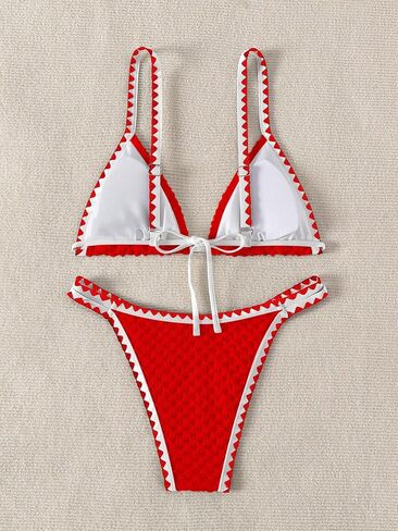 SHENHE Women's Triangle Bikini 2 Piece Swimsuit Tie Back High Cut Sexy Bathing Suit in Saudi Arabia