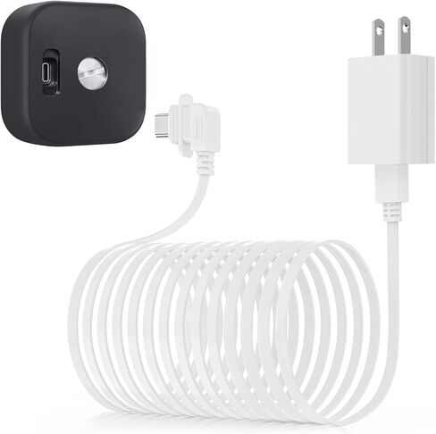 كابل طاقة ومحول Itramax بطول 20 قدمًا متوافق مع كاميرا Blink Outdoor 4، سلك شحن USB مسطح C وميض خارجي من الجيل الرابع، سلك تمديد شاحن مقاوم للماء لكاميرا Blink Outdoor 4 الجديدة باللون الأسود 6M 25 in Kuwait