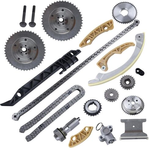 مجموعة سلسلة التوقيت vks مع تروس VVT 12621505، 2578516 مناسبة لسيارة Chevy Cobalt/Equinox/Malibu/HHR، لـ GMC Terrain، لـ Pontiac G6 / Solstice، لـ Saturn Aura/Ion/Sky/Vue in Kuwait