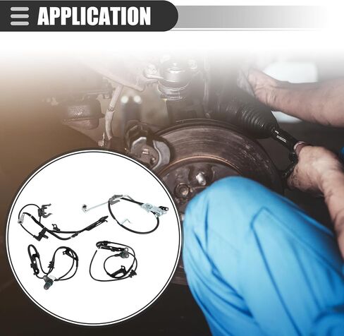حساس سرعة عجلة حساس ABS أمامي وخلفي يسار يمين من Motoforti، لسيارة Toyota Camry 1997-2001، معدني، رقم 8954333030/8954233030/8954532030/8954632030، أسود، 4 قطع in Saudi Arabia