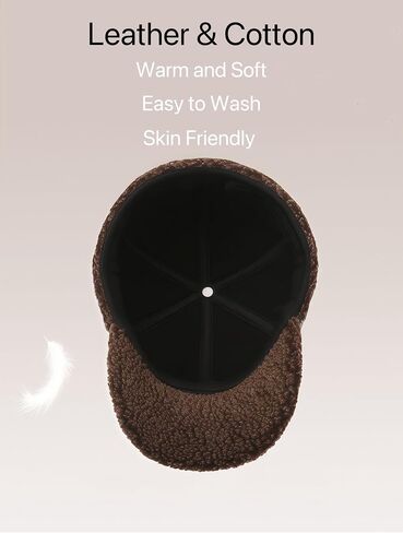 قبعة شتوية للرجال للاستخدام الخارجي، قبعة بيسبول رياضية دافئة للجولف، قبعات جلدية للأب مع أغطية أذن للهدايا in Saudi Arabia
