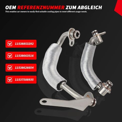 Turbocharger Coolant Line For BMW 125i 220i 320i 428i 520i X3 X4 X5 Replace # 11538663516,11538663517 in Saudi Arabia