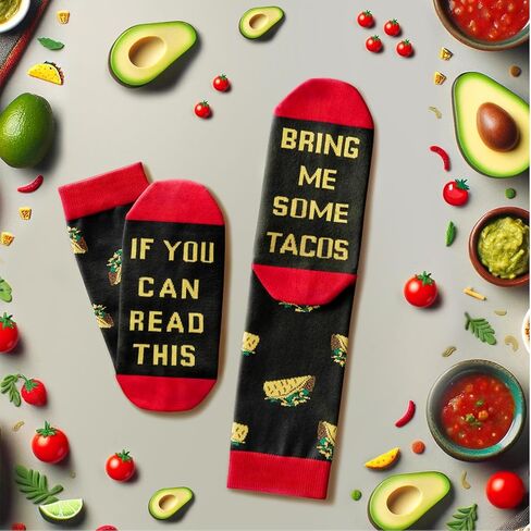 هدايا تاكو مضحكة للرجال - جوارب تاكو هدايا لمحبي التاكو، هدايا الطعام المكسيكي، تاكو الثلاثاء in Kuwait