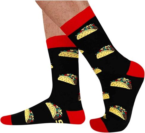 هدايا تاكو مضحكة للرجال - جوارب تاكو هدايا لمحبي التاكو، هدايا الطعام المكسيكي، تاكو الثلاثاء in Kuwait