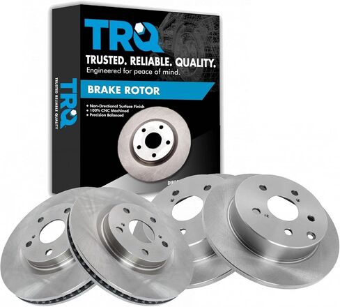 TRQ Front and Rear Brake Rotors Set Compatible with 2006-2018 Toyota RAV4 in Saudi Arabia