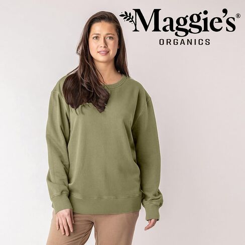 Maggie's Organics 100% Regenerative Cotton Classic Crew Sweatshirt - Crewneck Sweatshirts for Women and Men in Saudi Arabia