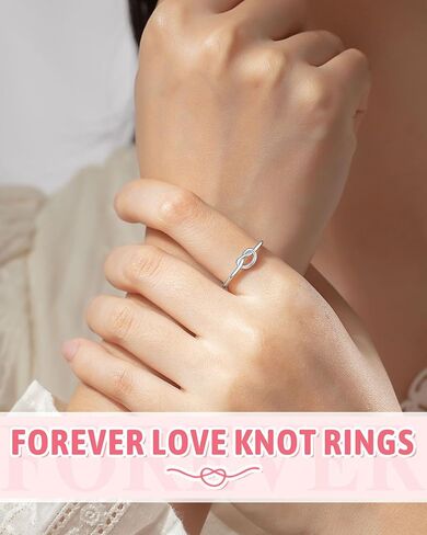 Forever Love Knot Infinity Friendship Rings for Women, Bridesmaid Wedding Birthday Christmas Valentines Day Gifts in Saudi Arabia