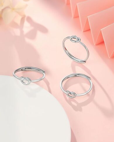 Forever Love Knot Infinity Friendship Rings for Women, Bridesmaid Wedding Birthday Christmas Valentines Day Gifts in Saudi Arabia
