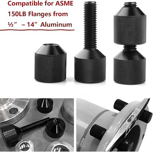 مجموعة دبابيس محاذاة بفتحتين 1-1/8 بوصة متوافقة مع حواف ASME 150LB من ½ بوصة إلى 14 بوصة من الألومنيوم 2 قطعة in Kuwait
