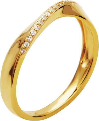 Amazon Essentials Cubic Zirconia Crossover Eternity Ring in Sterling Silver in Saudi Arabia