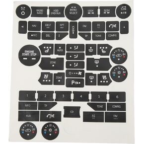 Button Repair Decal Set, Radio Button Sticker Easy to Use for Car