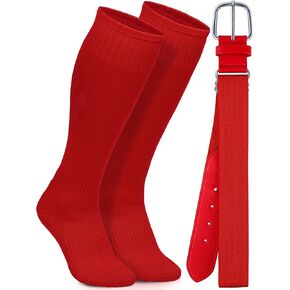 Baseball Socks and Belt Combo Set Cotton Boys Adjustable Baseball Softball Socks and Belt for Boys Girls in Kuwait