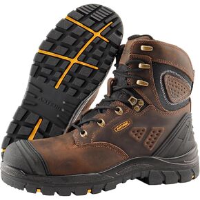 Men's Work & Safety Footwear, Mens Composite Toe Work Boots, Non-Slip Waterproof Work Boots for Men, Anti-Static, Anti-Puncturing with 2 PU Insole for Workers' Safety