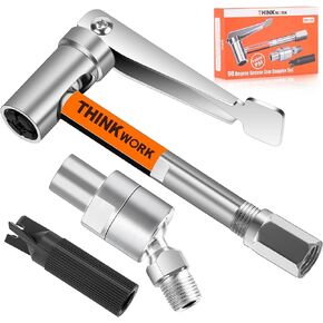 THINKWORK 90° Degree Grease Gun Coupler Set, Strong Lock on Greases Gun Tips with 360°Grease Gun Hose Swivel,12000 PSI Quick Release Grease Coupler Fit with All Grease Guns 1/8" NPT Grease Gun Fitting