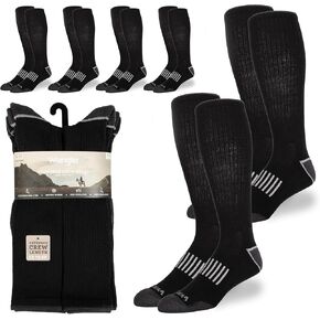 Wrangler Ryder Western Cowboy Boot Socks for Men - Over Calf Extended Crew Socks
