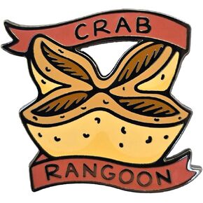 Crab Rangoon Enamel Lapel Pin