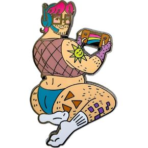 Pinsanity Cute Gamer Pin Up Boy Enamel Lapel Pin