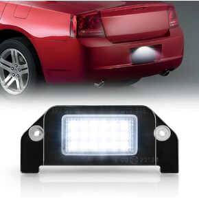 LED License Plate Lights Tag Lights Compatible with Challenger Avenger 2008-2014 Dodge Charger 2005-2014 Magnum 2005-2008 Dart 2013-2016