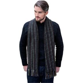 Mucros Weavers Mens Alpaca Wool Scarf (Brown, Green)