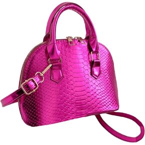 GORGLITTER Women's Metallic Embossed Purses and Handbags Top Handle Satchel Shoulder Bags