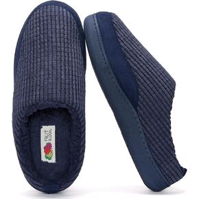 Fruit of the Loom Men's Fleece Waffle Clog - Comfortable, Memory Foam Sole, Indoor/Outdoor, Machine Washable