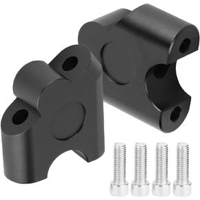 22mm Handlebar Risers, 2Pcs Universal Motorcycle Handle Bar Riser Handlebar Clamp Back Move Mount Adapter(Black)