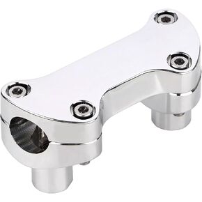 Motorcycle Handlebar Risers Kit with 1 1/2" Tall and 1" Bar Bottom Mount compatable for Harley Dyna FXDL FXD Fat Boy Heritage Softail FL Sportster XLH XL 883 1200 (Chrome)
