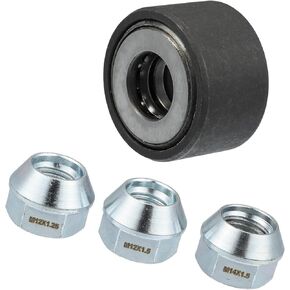 Universal Wheel Stud Installer Tool, Tire Stud Tool, M12x1.25 M12x1.5 M14x1.5, Iron, with 3/4" Hex Wheel Lug Nuts, Silver Tone, 1 Set Durable Material