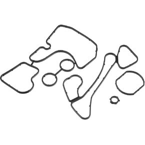 No.059117070/059117070B Oil Cooler Gasket for Audi A6 3.0L 2014-2016 / Inner Engine Oil Filter Adapter Gasket/Durable Rubber / 1Set Black