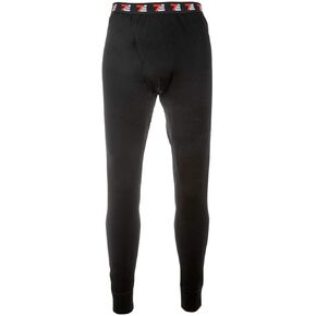 7Even 100% Merino Wool Mens Base Layer Bottom 190 GSM Medium Black