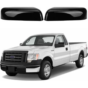 Chrome Top Half Direct Replacement Side Mirror Covers Caps for 2009-2014 Ford F150, Directly Replace Style, Not Sticker Style (Chrome)