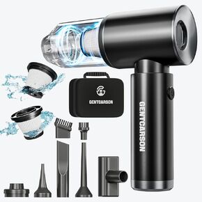 Car Vacuum Cleaner, 4 in 1 Portable Car Vacuum 15000Pa High Power Cordless Vacuum with with 2 Filters, Rechargeable Wireless Handheld Vacuums Compressed Air Dusters for Car Home Office Pet
