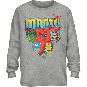 Marvel Men's Iron Man Spider-Man Unite Comic Book Cover Adult Long sleeve Crewneck T-Shirt