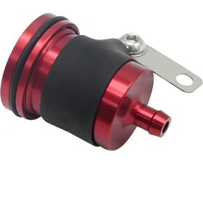 Universal Motorcycle Brake Fluid Reservoir Oil Cup, Front or Rear Oil Cup, Replacement for Yamaha Kawasaki Honda BMW (Red)