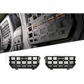 DV8 Offroad Seat Back Molle Pockets for 2021-2024 Ford Bronco | Replaces the Weak Factory Netting | Compatible w/Molle Accessories | 2mm Steel Construction | Black Powder Coat Finish | Sold as a Pair