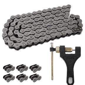RUTU 420 Chain Master Link 102 Links 420 Heavy Duty Drive Roller Chain for XR50 CRF50 CRF70 PW80 50cc 70cc 90cc 110cc 125cc Motorcycle Dirt Pit Bike ATV Go Kart 4 Wheeler Quad with Chain Breaker