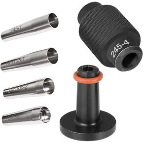 1 PC Automotive Fuel Injector Seal Tool Kit, CNC Process Metal Accessories, Replacement for OEM Part Number 18683AA000 EN-51105 EN-49245, Compatible with General Motors (Black & Silver)