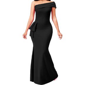 sexycherry Formal Dresses for Women Sexy Bodycon Cocktail Floor Length Long Dress with Zipper for Evening Party