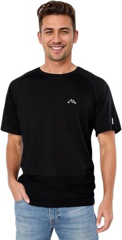 100% Merino Wool Gym T Shirts for Men, Breathable Athletic Workout Short Sleeve Tee, Moisture Wicking T-Shirts in Saudi Arabia