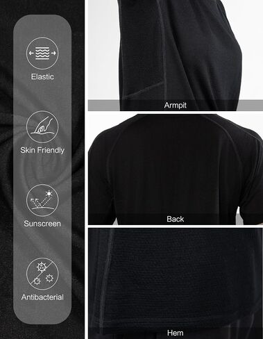 100% Merino Wool Gym T Shirts for Men, Breathable Athletic Workout Short Sleeve Tee, Moisture Wicking T-Shirts in Saudi Arabia