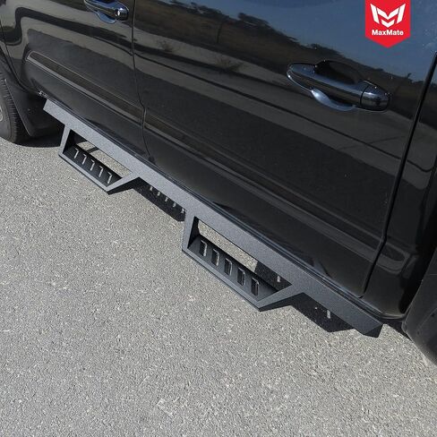 خطوات إسقاط مثلثة من MaxMate متوافقة مع تويوتا تاكوما 2005-2023 | كابينة مزدوجة | LD3T71038MX | لوحات الجري لقضبان Nerf للسكك الحديدية الجانبية in Kuwait