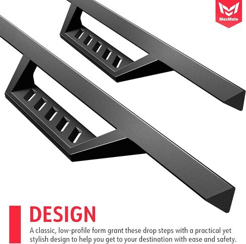 خطوات إسقاط مثلثة من MaxMate متوافقة مع تويوتا تاكوما 2005-2023 | كابينة مزدوجة | LD3T71038MX | لوحات الجري لقضبان Nerf للسكك الحديدية الجانبية in Kuwait