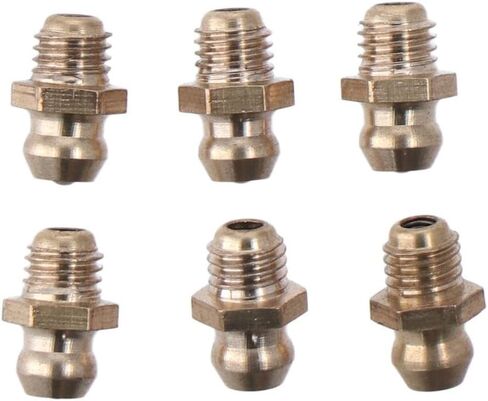 BYOBYO 30 Pcs 1/4-28 Grease Zerk Nipple Fitting, Copper Straight Hydraulic Grease Zerk Nipple Fittings for Car Engine, Vehicle in Saudi Arabia